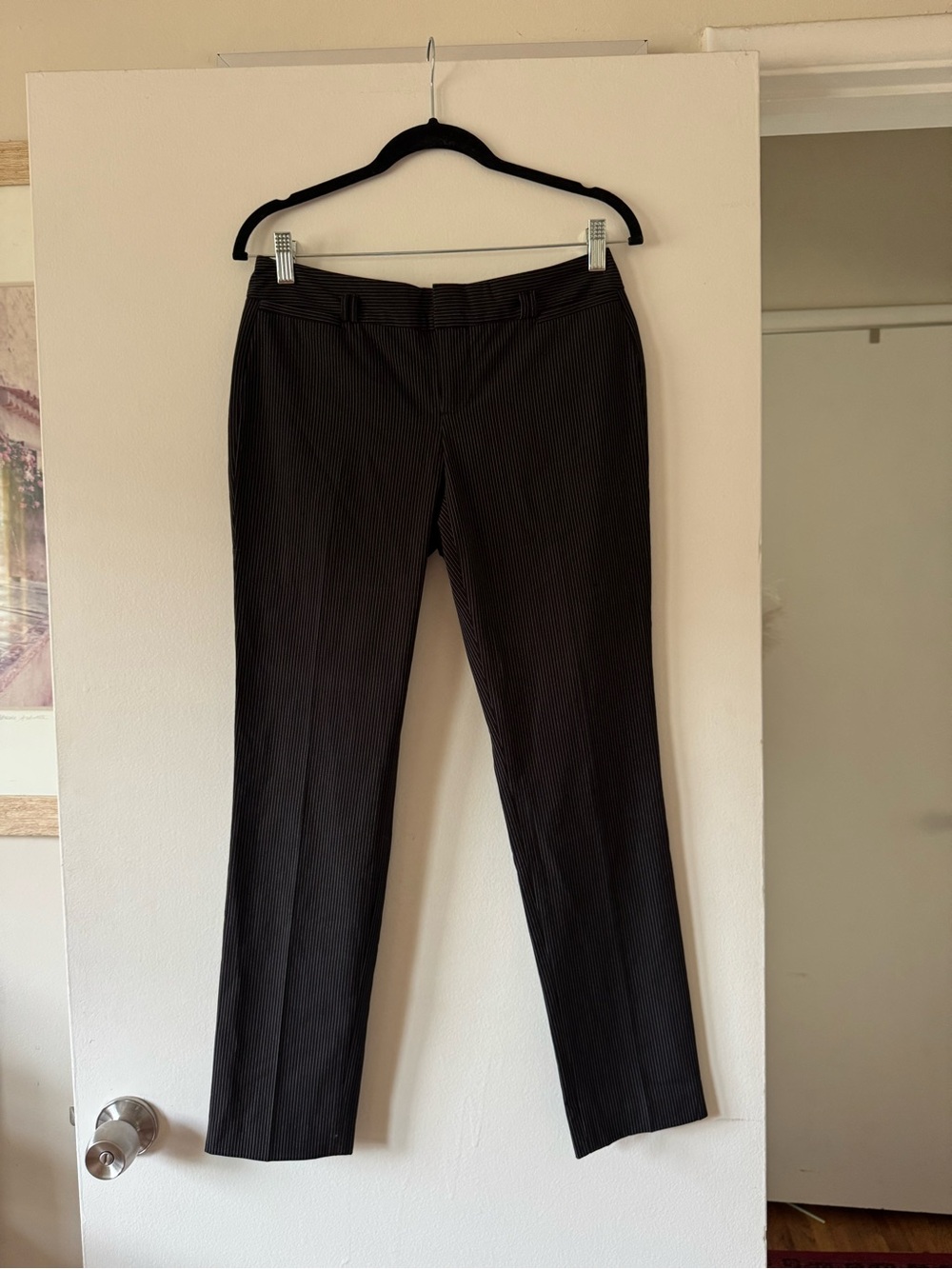 Calvin Klein Black Pinstripe Trousers